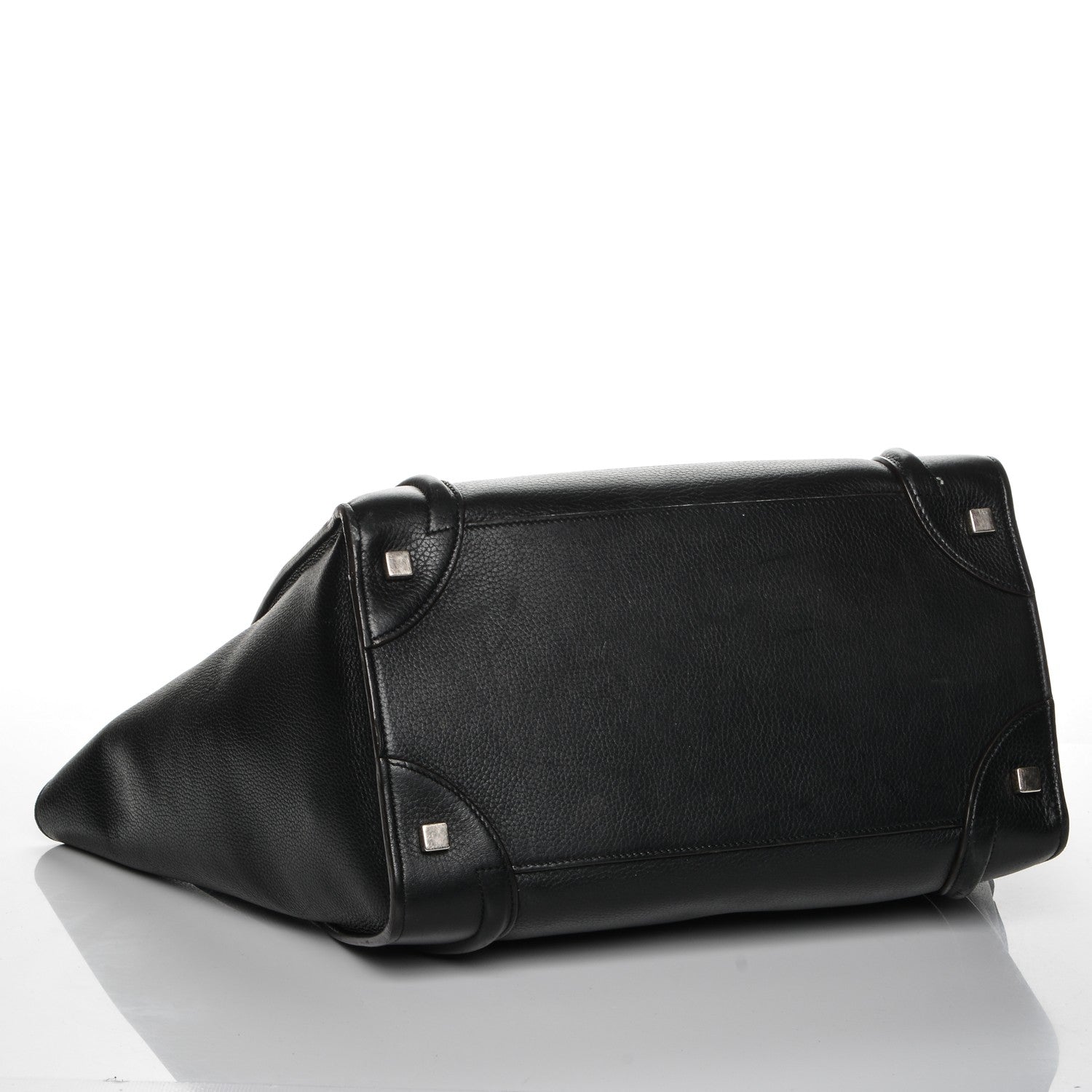 Celine Drummed Calfskin Mini Luggage Black 4 of 6