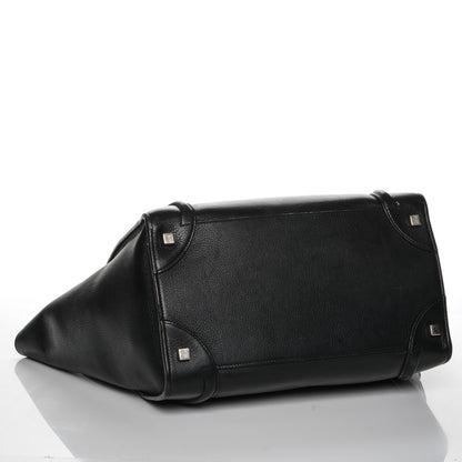 Celine Drummed Calfskin Mini Luggage Black 4 of 6