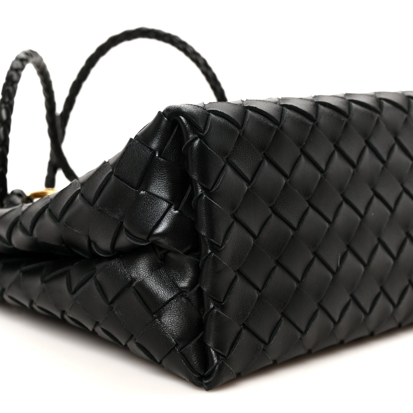 Nappa Intrecciato Small Andiamo Shoulder Bag Black