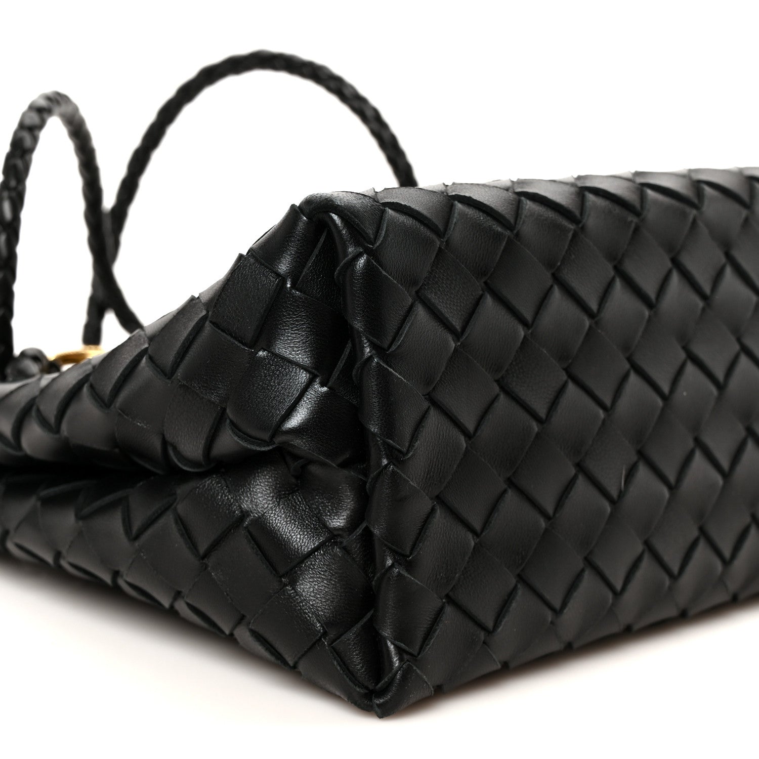 Bottega Veneta Nappa Intrecciato Small Andiamo Shoulder Bag Black 9 of 10