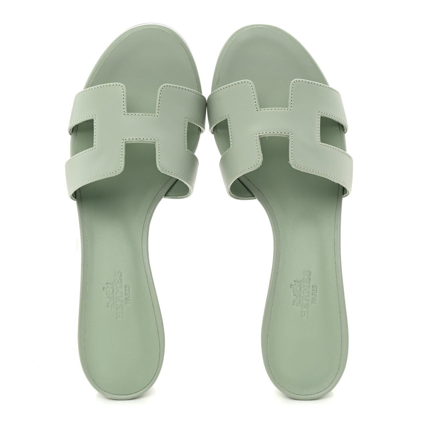 Calfskin Oasis Sandals 37 Vert D'eau