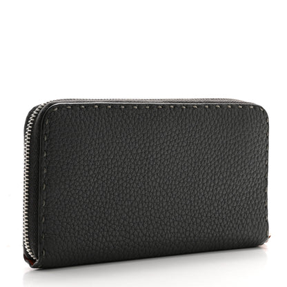 Fendi Cuoio Romano Lux Selleria Zip Around Wallet Asfalto Arancio 3 of 13