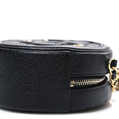 Chanel Caviar Quilted Round Filigree Crossbody Black 10 of 10