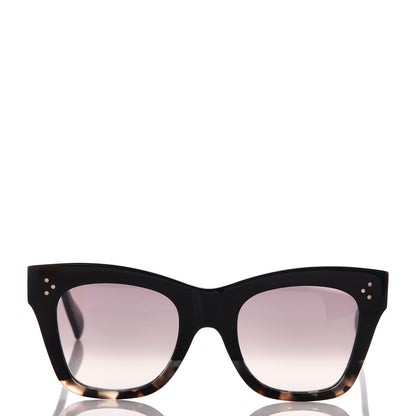 Celine Acetate Cat Eye Sunglasses CL40004I Havana Black 2 of 7