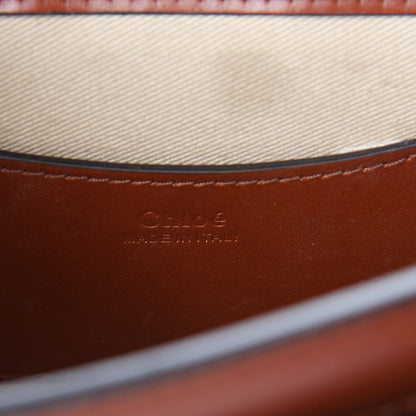 Chloe Calfskin Crocodile Embossed Small Tess Bag Woodsy Green Brown 7 of 15