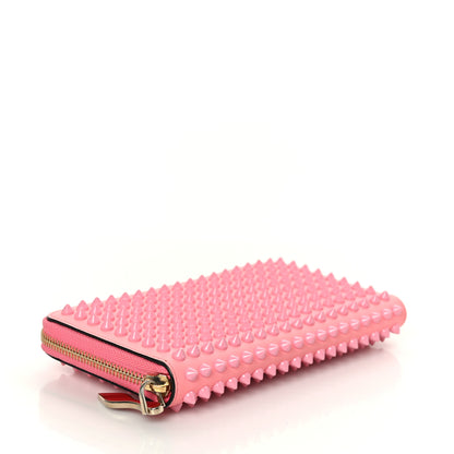 Christian Louboutin Calfskin Panettone Spiked Zip Around Wallet Pink 4 of 8