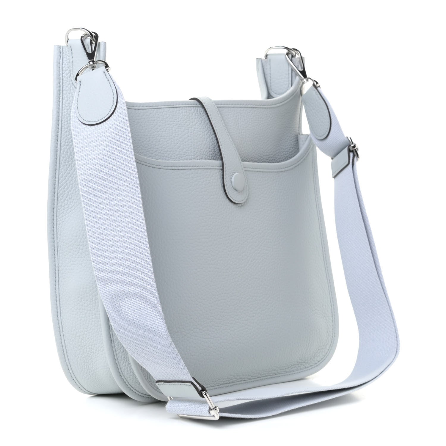 Hermes Taurillon Clemence Evelyne III PM Bleu Pale 2 of 11