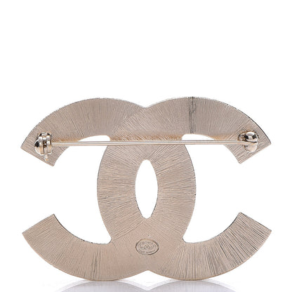 Chanel Pearl Enamel CC Brooch Black Gold 3 of 5