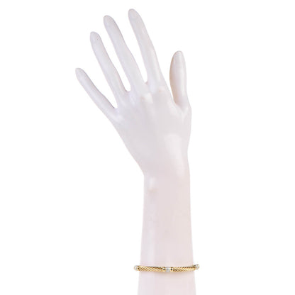 David Yurman Sterling 18k Yellow Gold Pearl 5mm Hampton Bracelet 2 of 6
