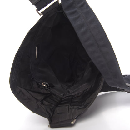 Prada Nylon Flat Messenger Bag Black 5 of 9