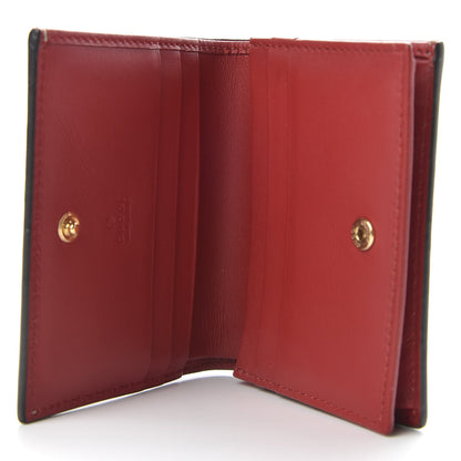 Gucci GG Supreme Monogram Blooms Card Case Beige Blue Navy Hibiscus Red 5 of 7