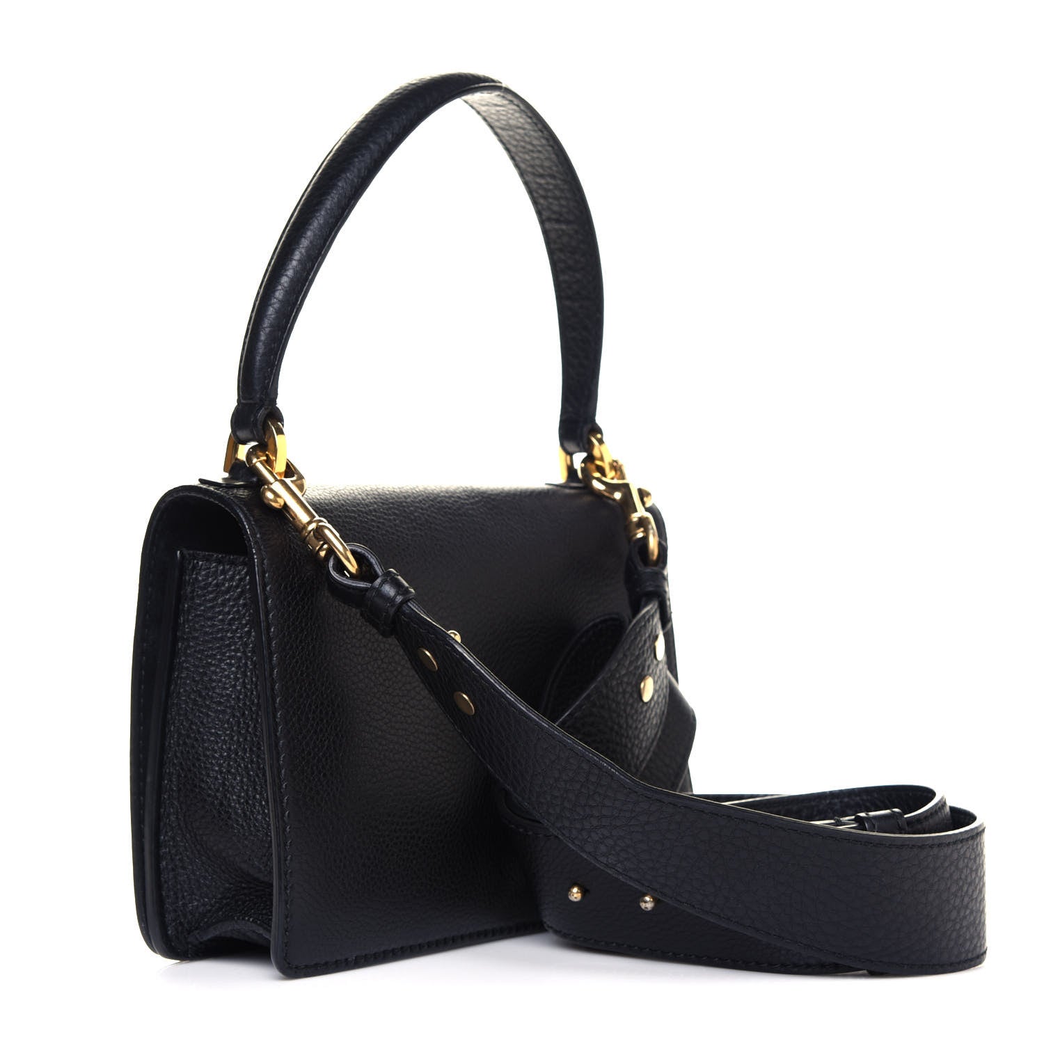 Christian Dior Grained Calfskin Dio(r)evolution Top Handle Flap Bag Black 3 of 10
