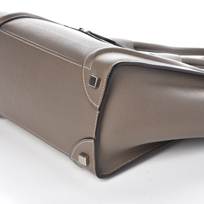 Celine Drummed Calfskin Micro Luggage Souris 6 of 8