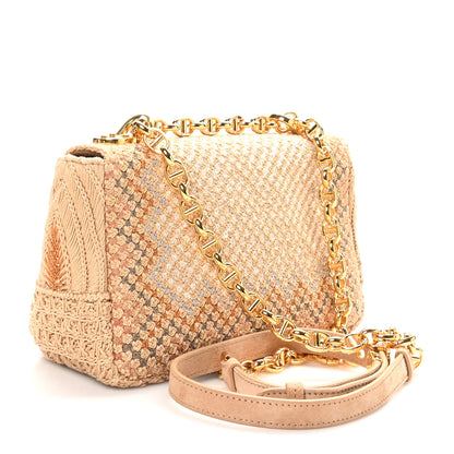 Christian Dior Cotton Knit Small Caro Bag Beige 3 of 9