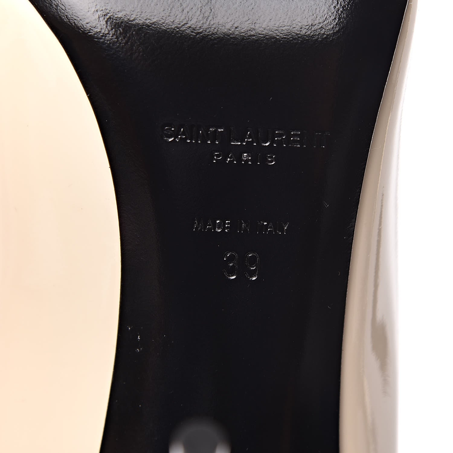 Saint Laurent Patent Calfskin Teddy High Vamp 105 Pumps 39 White 8 of 10
