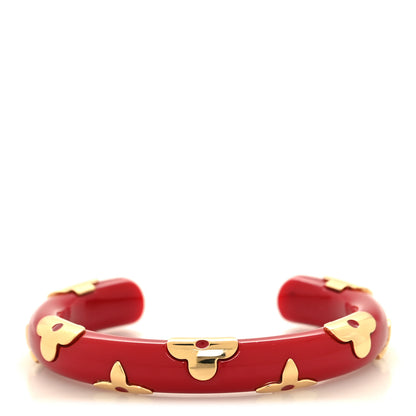 Louis Vuitton LOUIS VUITTON Resin Daily Monogram Bracelet M Red 1 of 4