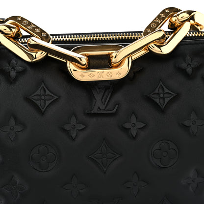 Louis Vuitton Lambskin Embossed Monogram Coussin BB Black 8 of 10