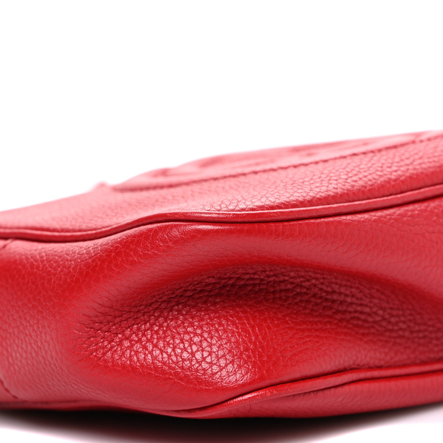 Pebbled Calfskin Small Soho Disco Bag Tabasco Red