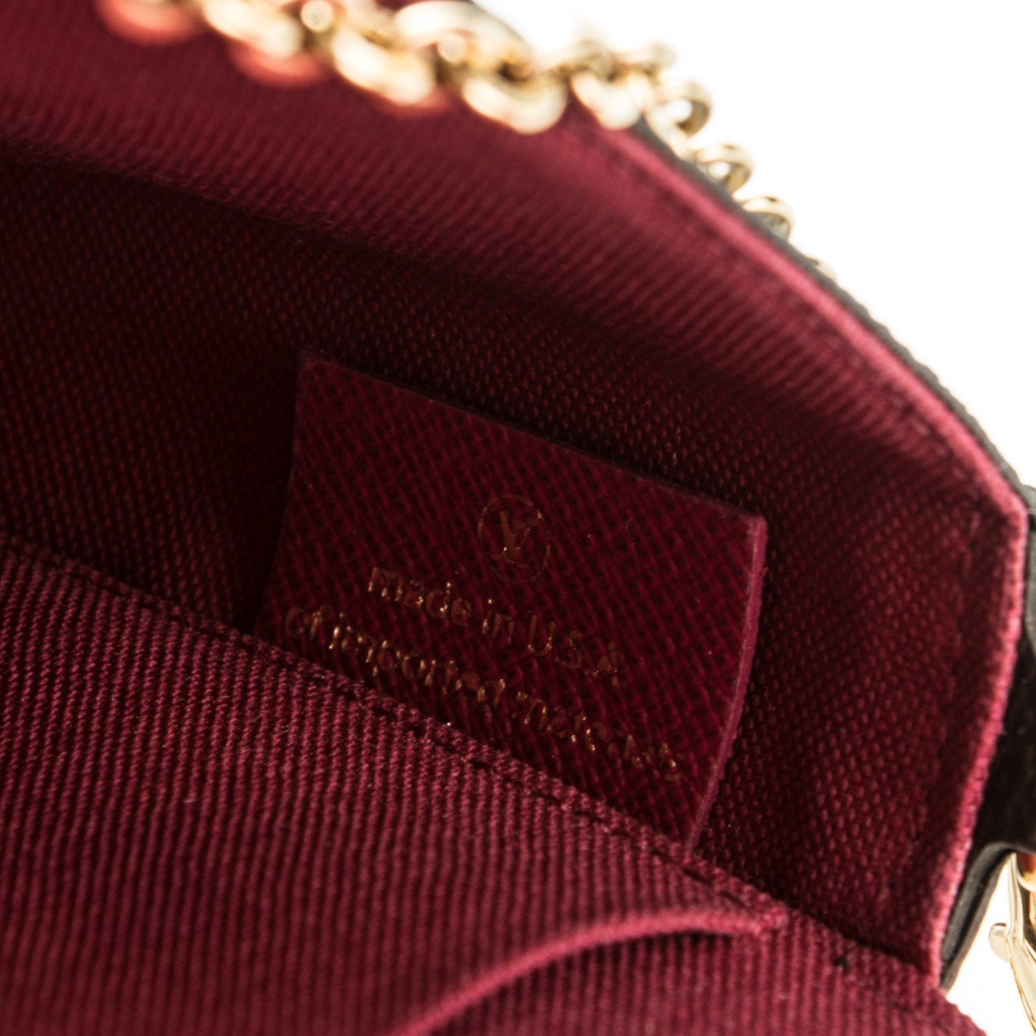 Louis Vuitton Monogram Pochette Felicie Chain Wallet Fuchsia 7 of 8