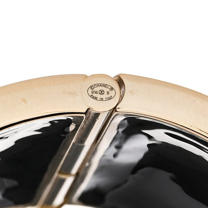 Chanel Lambskin Quilted CC Cuff Bracelet Black 4 of 4