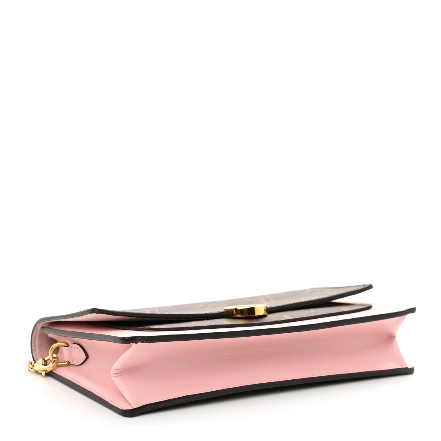 Monogram Flore Chain Wallet Rose Ballerine