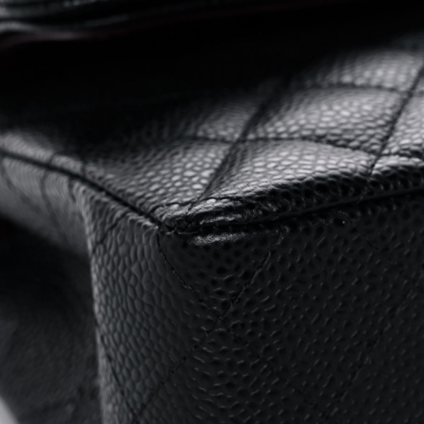 Caviar Quilted Small Double Flap Black