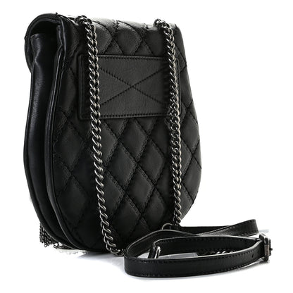 Chanel Calfskin Quilted Coco Sporran Small Tassel Flap Black 2 of 10