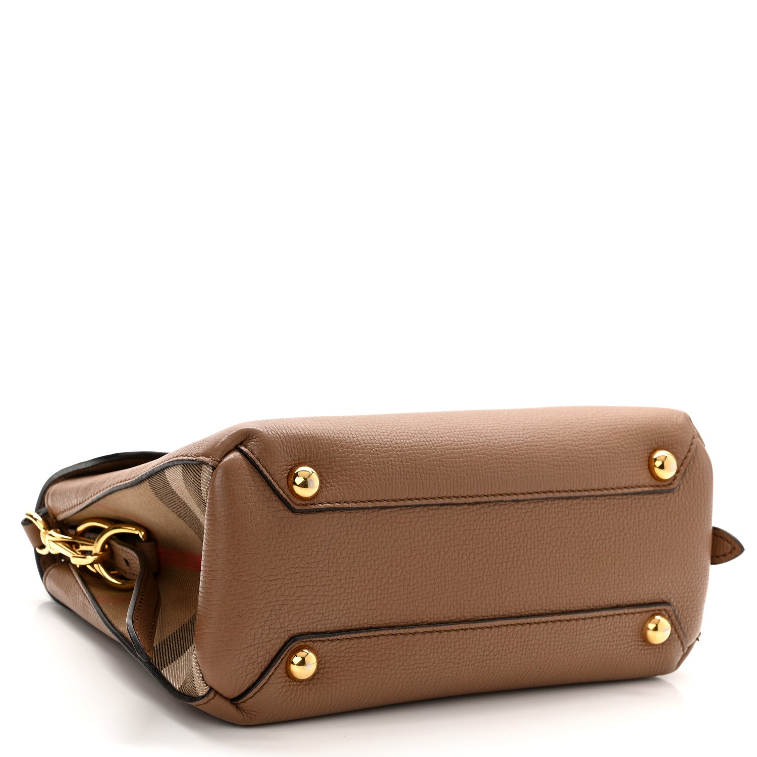 Burberry Derby Calfskin House Check Small Camberley Dark Sand 4 of 10