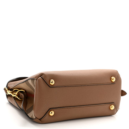 Burberry Derby Calfskin House Check Small Camberley Dark Sand 4 of 10