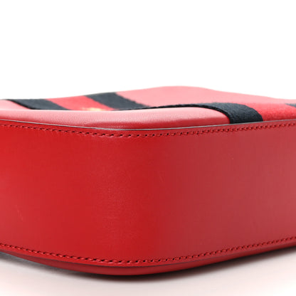 Gucci Calfskin Web Small Webby Bee Shoulder Bag Red 9 of 10