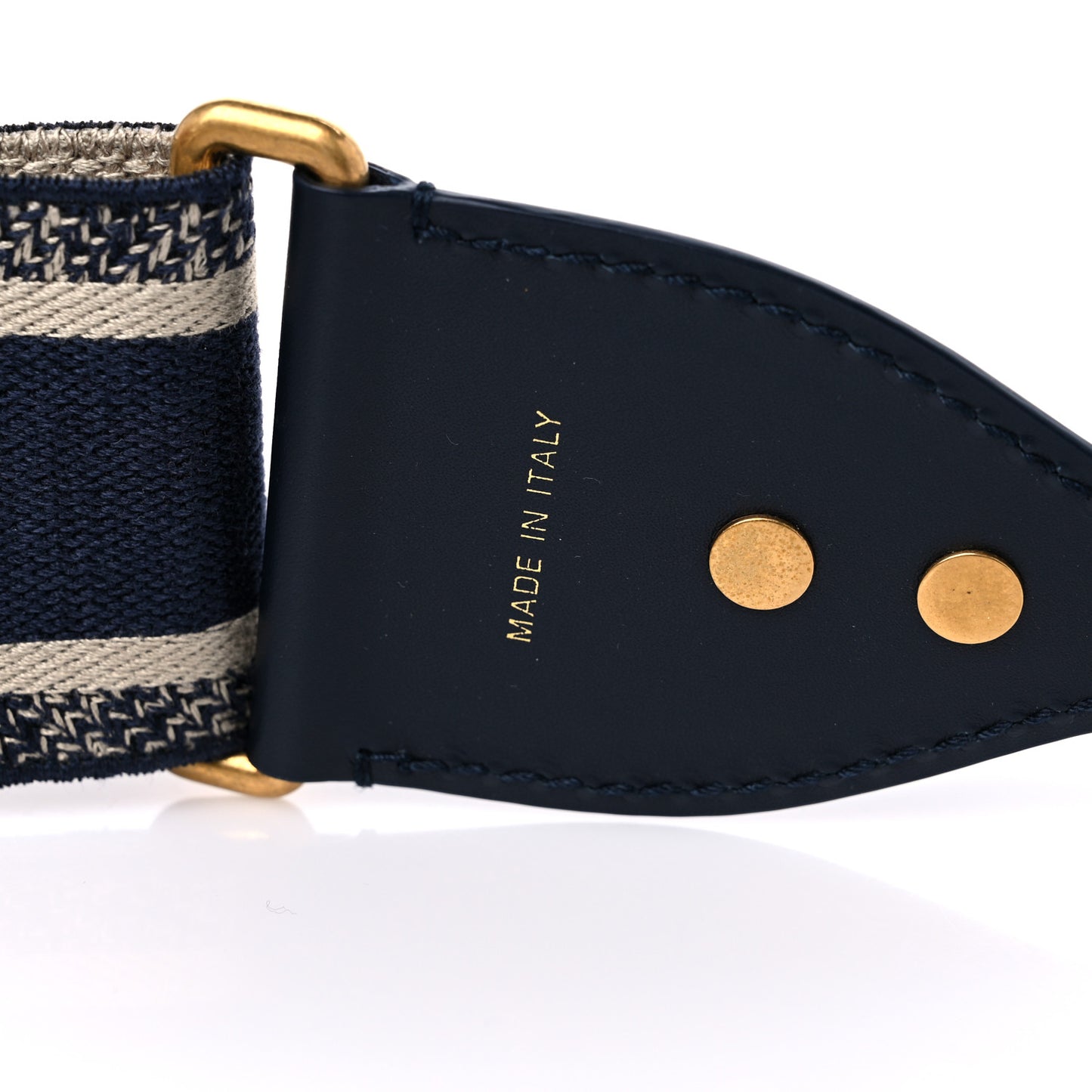 Canvas Embroidered Shoulder Strap Blue
