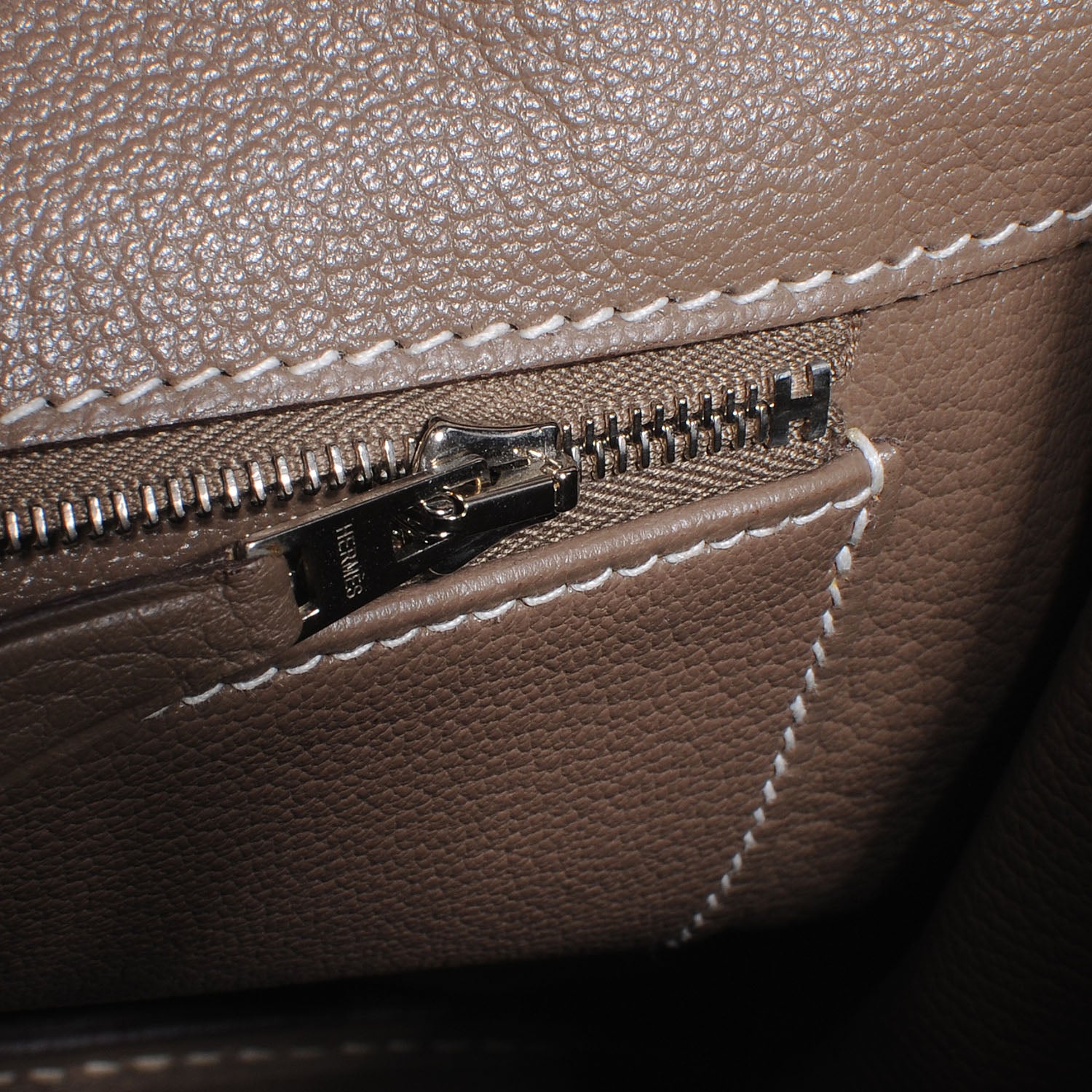 Hermes Taurillon Clemence Birkin 35 Etoupe 8 of 8
