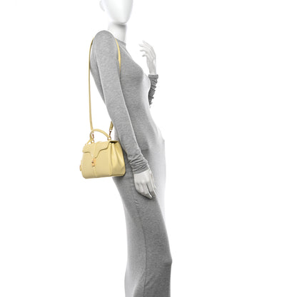 Celine Satinated Calfskin Mini 16 Top Handle Bag Soft Yellow 2 of 16
