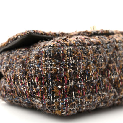 Chanel Tweed Quilted Mini Rectangular Flap Brown Multicolor 9 of 11