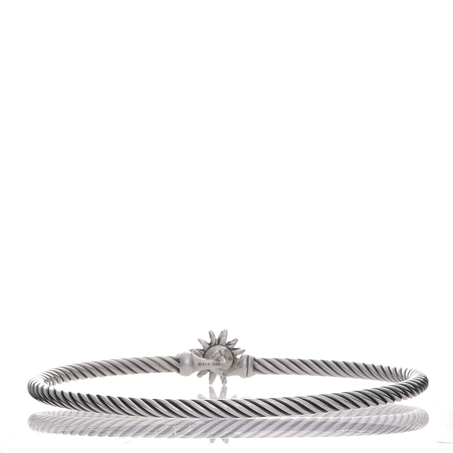 David Yurman Sterling Silver Diamond Starburst Bracelet 3 of 5