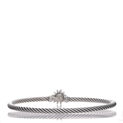 David Yurman Sterling Silver Diamond Starburst Bracelet 3 of 5