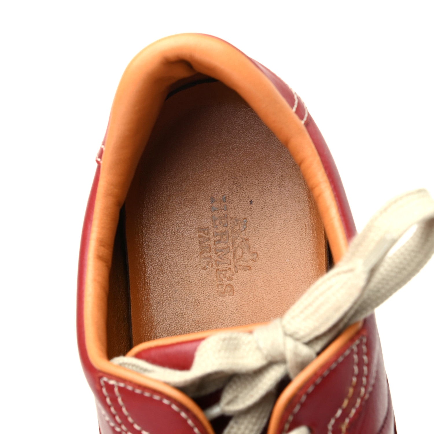 Hermes Calfskin Womens Quick Sneakers 38 Red 7 of 11