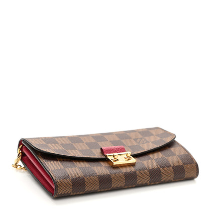 Louis Vuitton Damier Ebene Croisette Chain Wallet 4 of 7