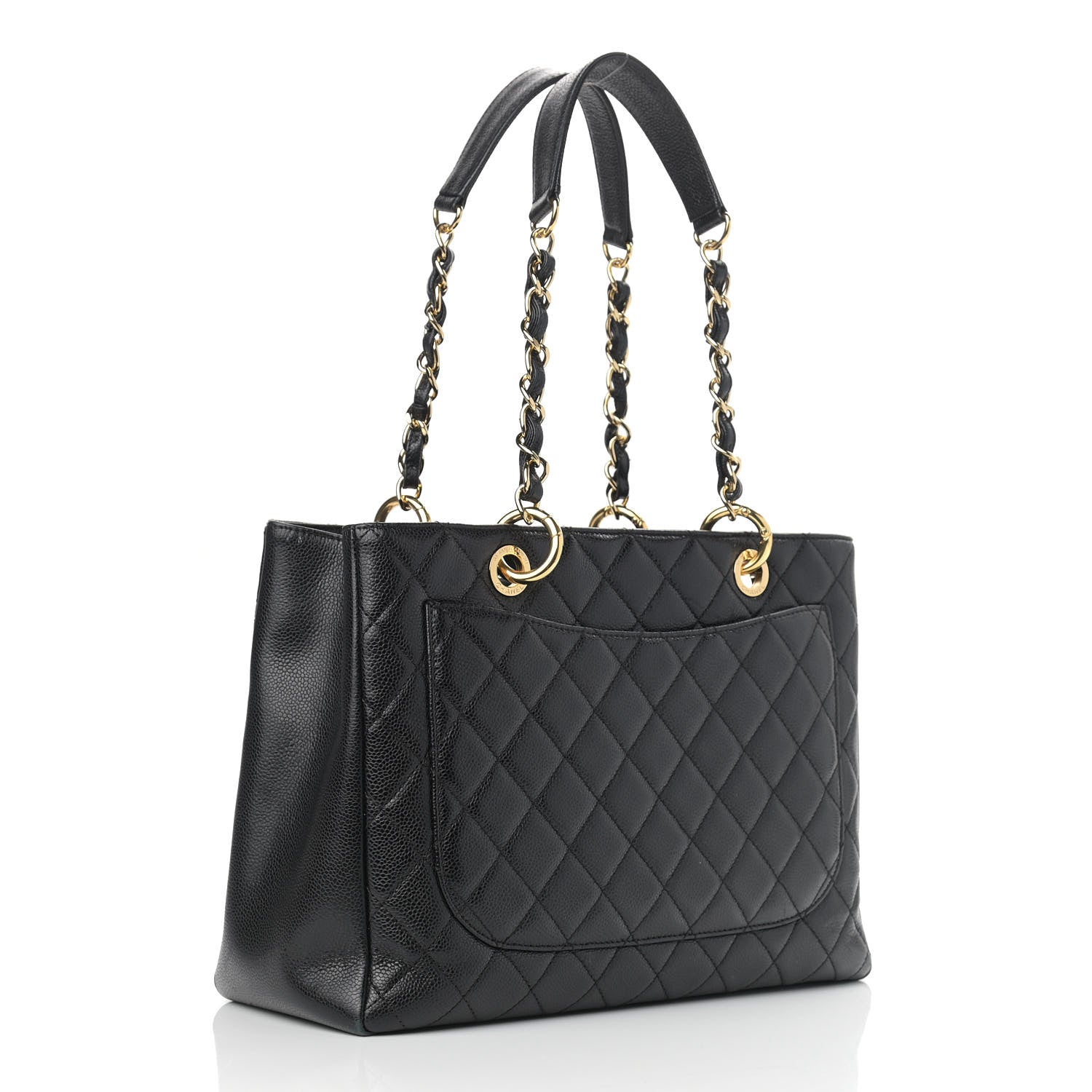 Chanel Caviar Quilted Grand Shopping Tote GST Black 3 of 12