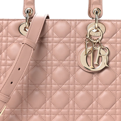 Christian Dior Lambskin Cannage Large Lady Dior Fard 8 of 11