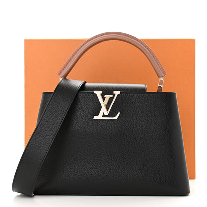 Louis Vuitton Taurillon Capucines PM Black Cream Pink 11 of 11