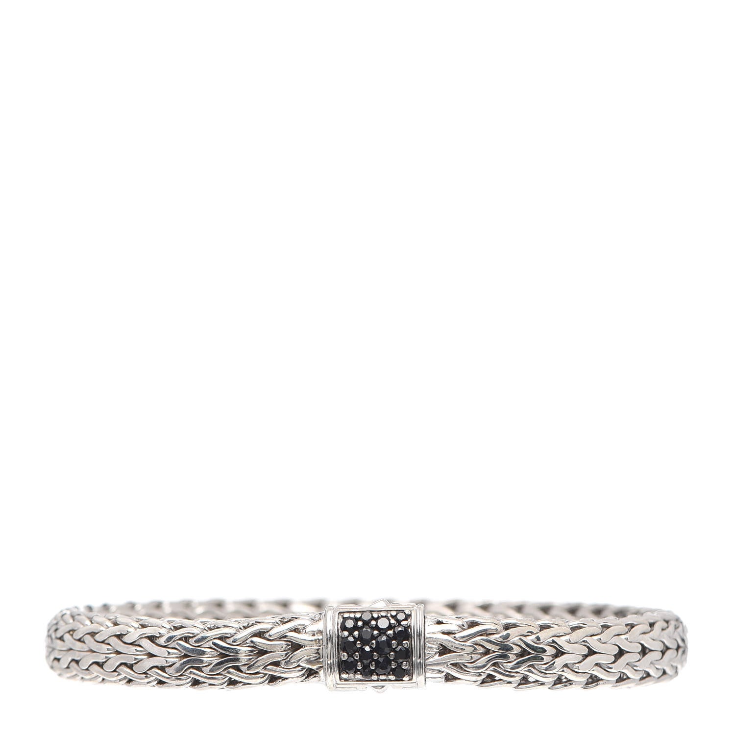 John Hardy Sterling Silver Black Sapphire 9mm Classic Chain Bracelet 1 of 4