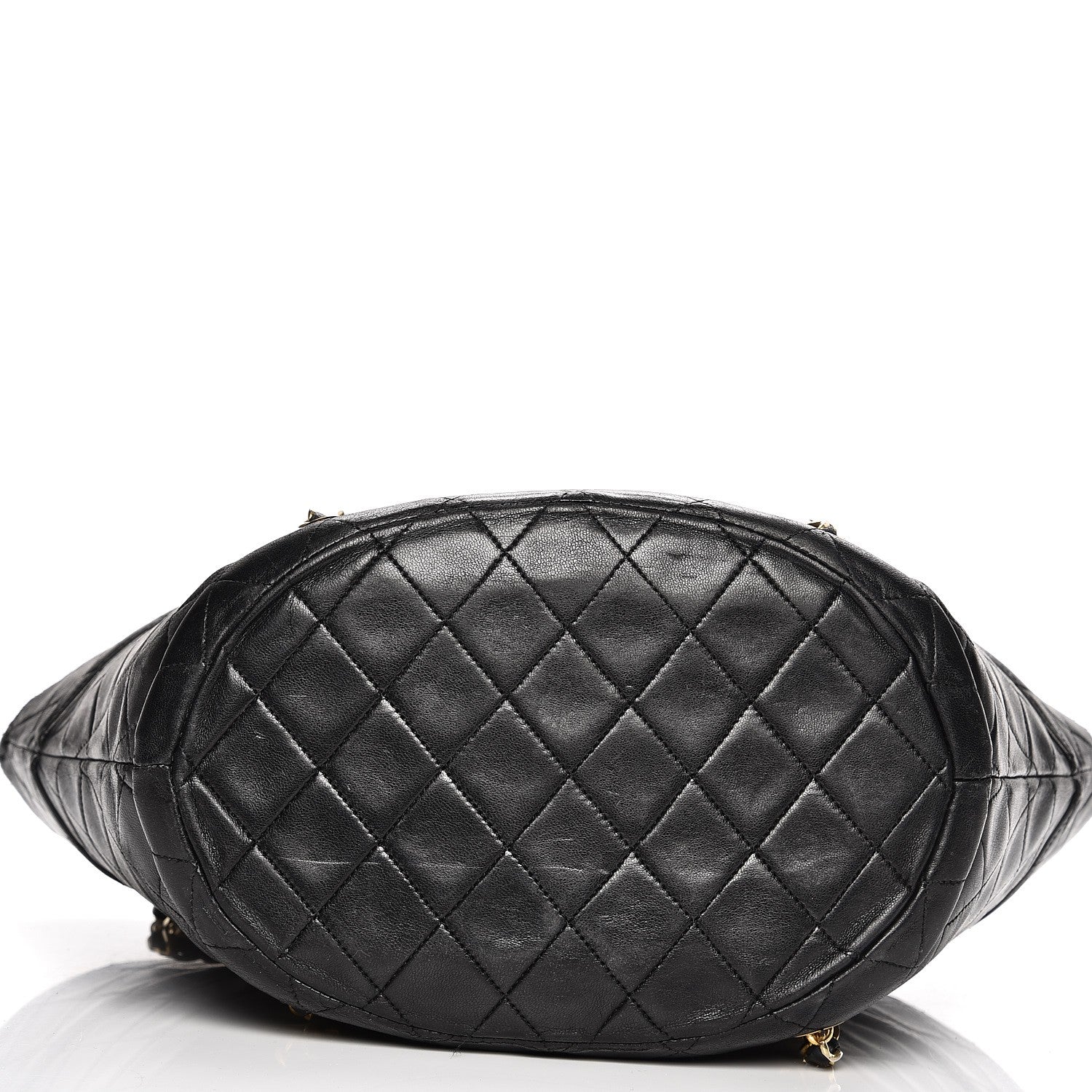 Chanel Lambskin Quilted Shopper Tote Black 8 of 9