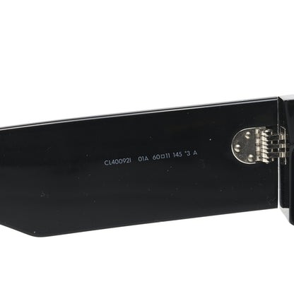 Celine Acetate Flat Top Rectangular Sunglasses CL400921 Black 6 of 7