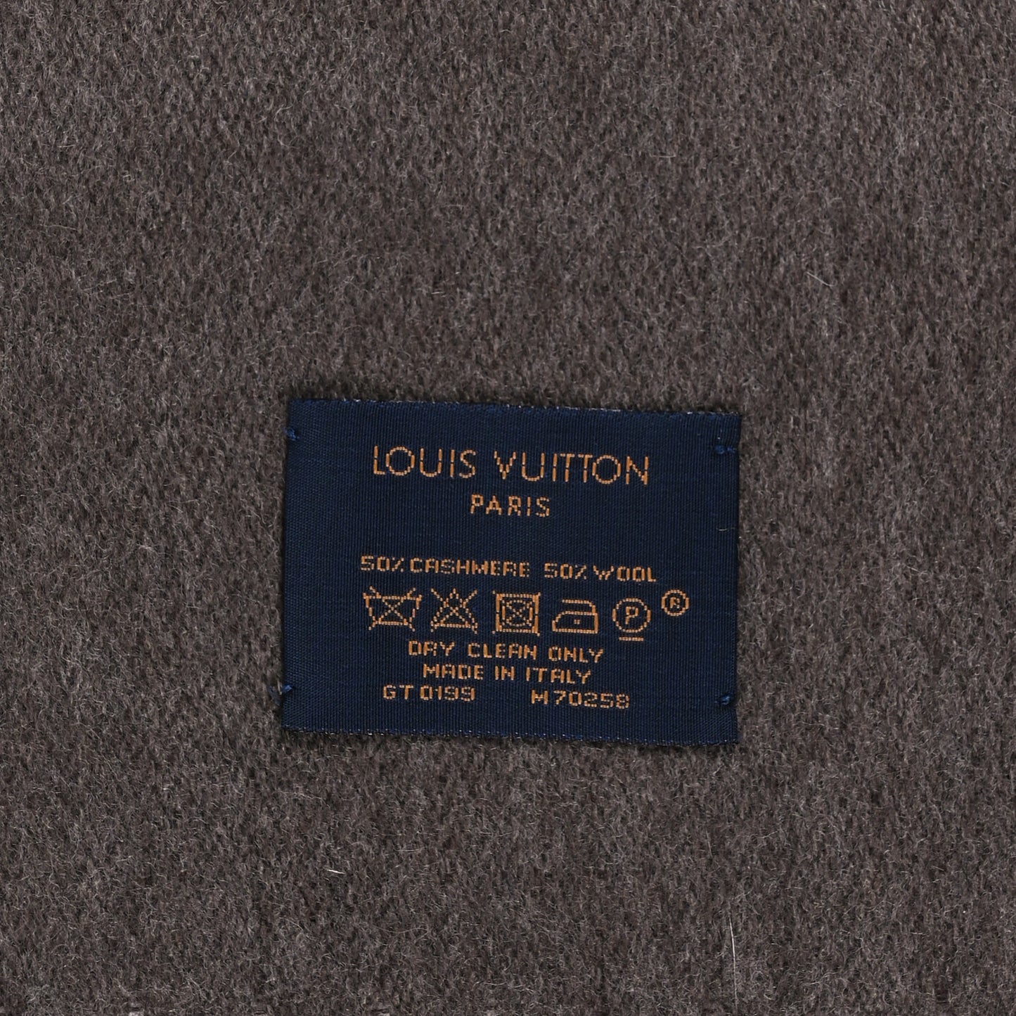 Cashmere Wool Monogram Gradient Scarf Noisette