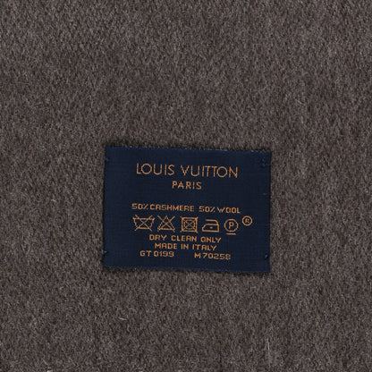 Louis Vuitton Cashmere Wool Monogram Gradient Scarf Noisette 3 of 3