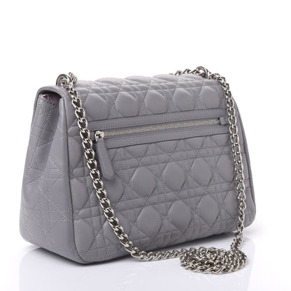 Christian Dior Lambskin Cannage Large Miss Dior Flap Grey 2 of 8