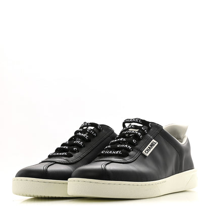 Chanel Calfskin CC Womens Sneakers 36 Black 4 of 12