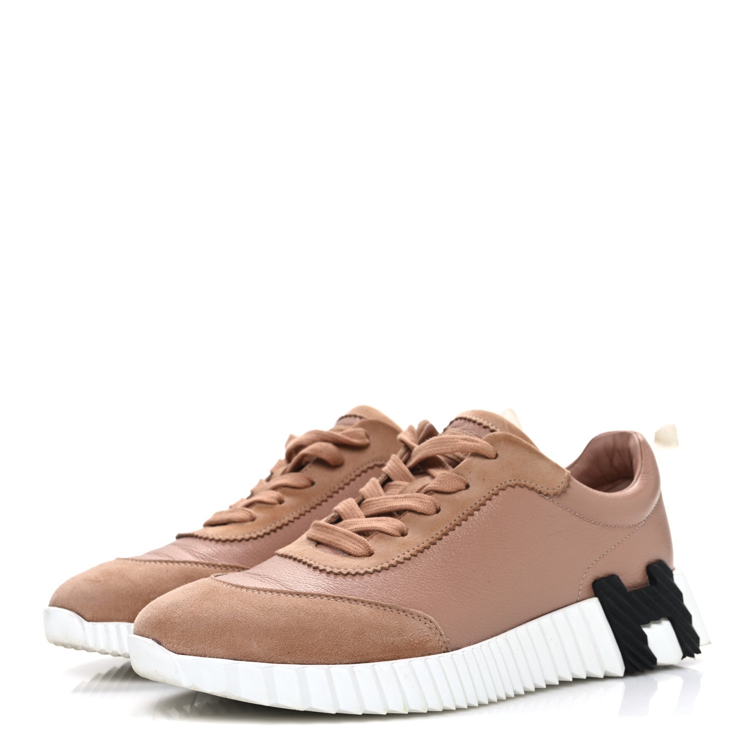 Hermes Sport Goatskin Suede Goatskin Bouncing Sneakers 38 Nude 4 of 11