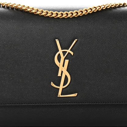 Saint Laurent SAINT LAURENT Grain De Poudre Medium Classic Monogram Kate Satchel Black 7 of 9